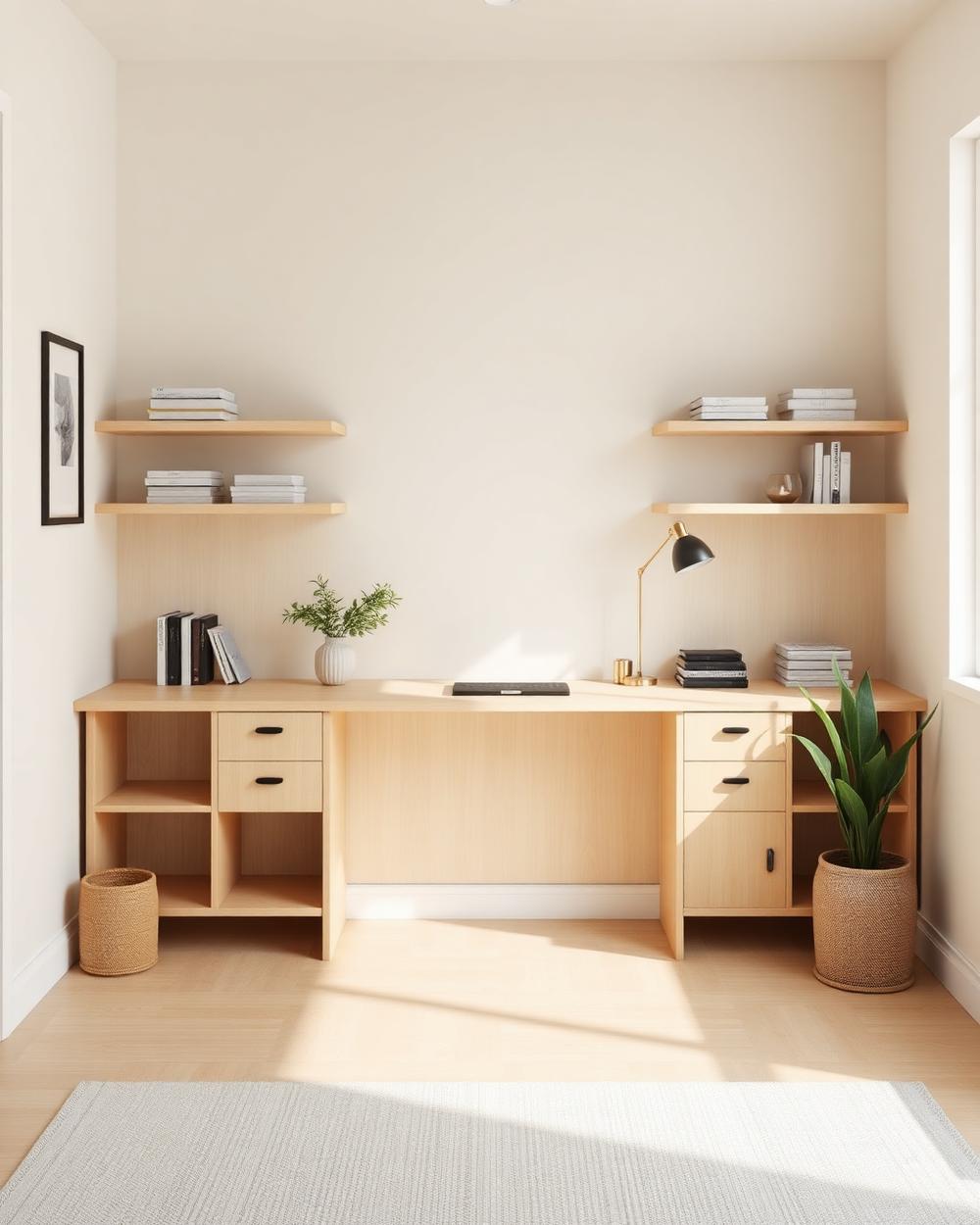 Home Office Design concept — Built-in study nook