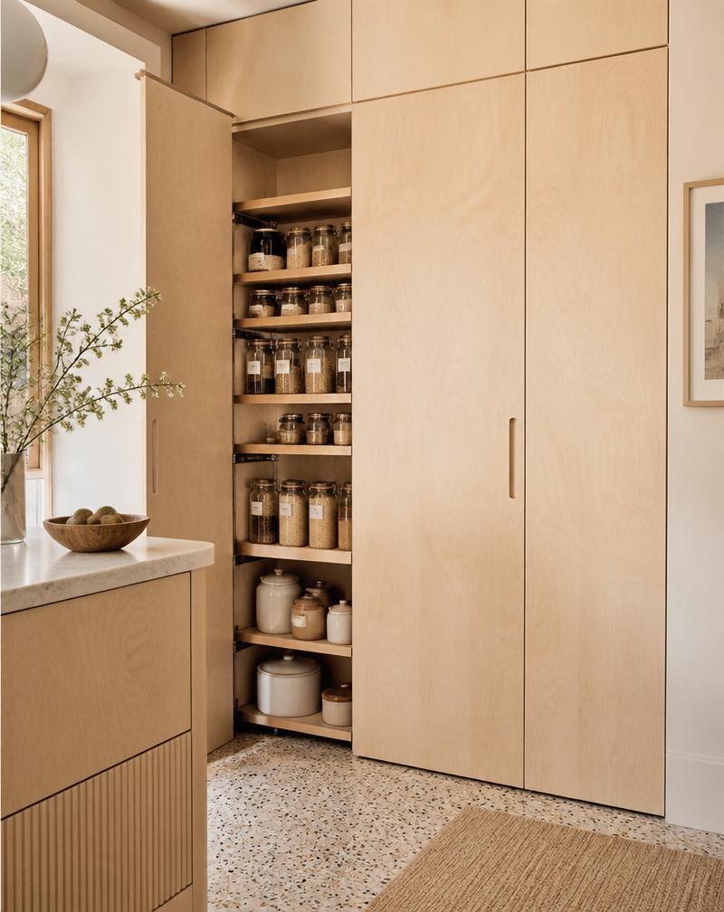 Kitchen Design concept — Warm minimalist kitchen